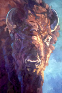 Painting of Bison by Patti Dymant