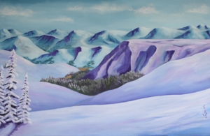 Karin Edwards, Snowy Mountain Landscape