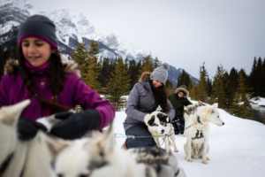 A dog sled tour in Canmore.