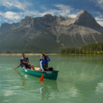 Canoeing on the Canmore Resevoir
